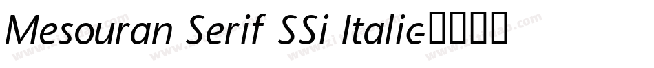 Mesouran Serif SSi Italic字体转换